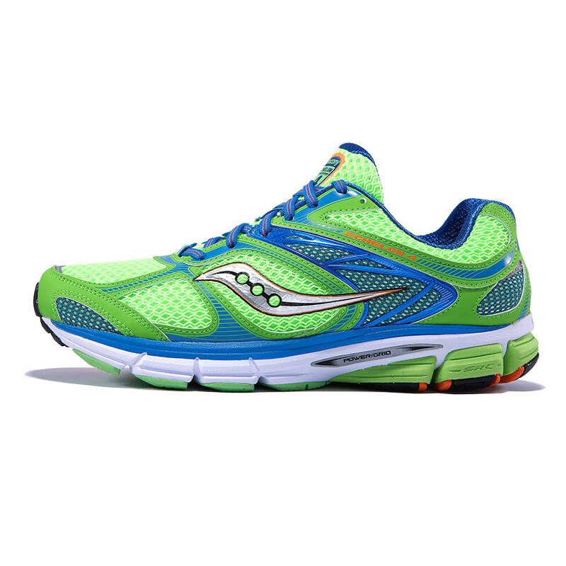 saucony圣康尼 echelon 4 缓冲避震跑步鞋 跑鞋 男 s20245 黄绿/蓝 41