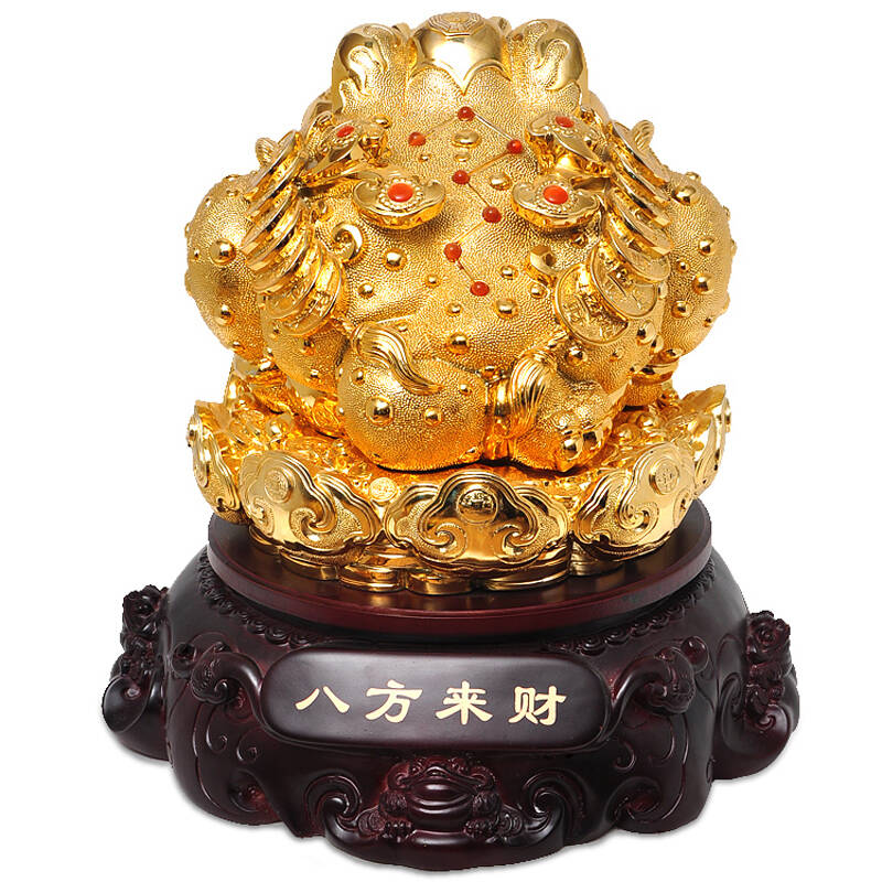八方来财金蟾招财摆件蟾蜍开业礼品装饰品室内家庭家居摆设工艺品