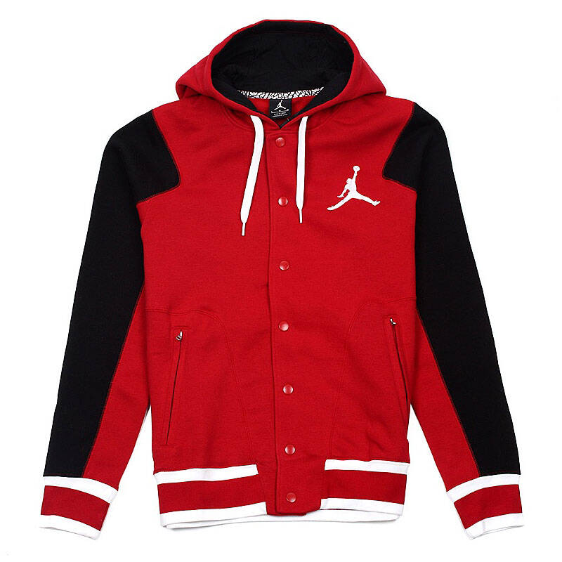 air jordan 拼色棒球服 男子款帽衫内抓绒夹克外套 551602-695 426