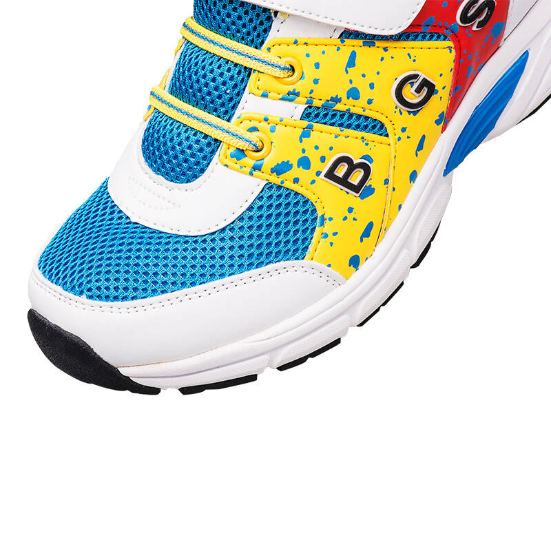 预售 北极狮暴走鞋男女童爆走鞋单轮特价儿童带轮运动鞋 白绿黄混搭