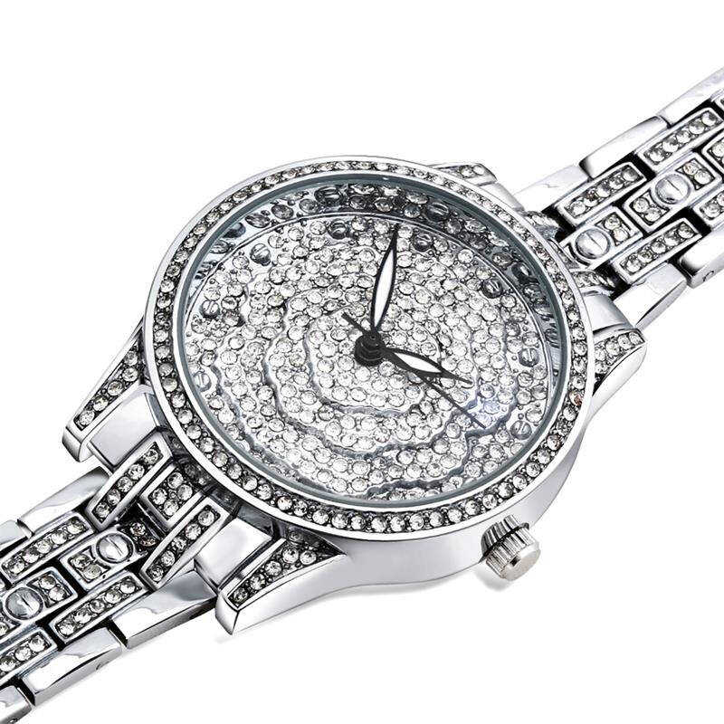 梦年华 2014 高品质豪华女士手表 白金色腕表 限时包邮 白色