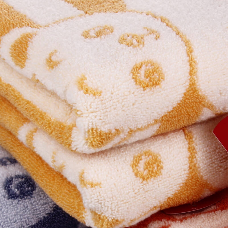 京京毛巾全棉无捻提花卡通毛巾儿童毛巾 黄色