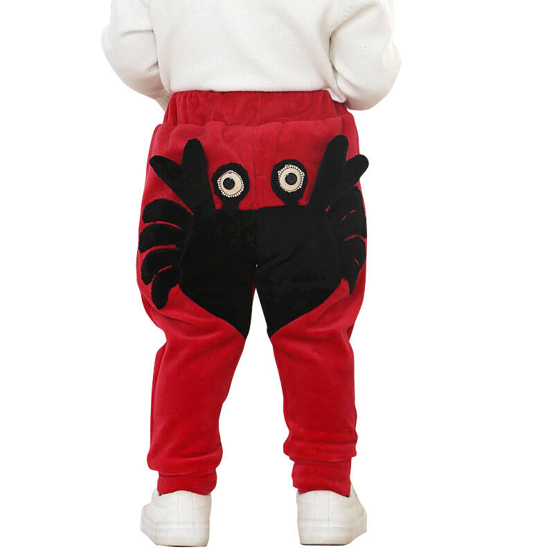 皮皮牛童装 2015春秋款裤子 男 女童卡通造型裤 婴儿宝宝裤子 大红色
