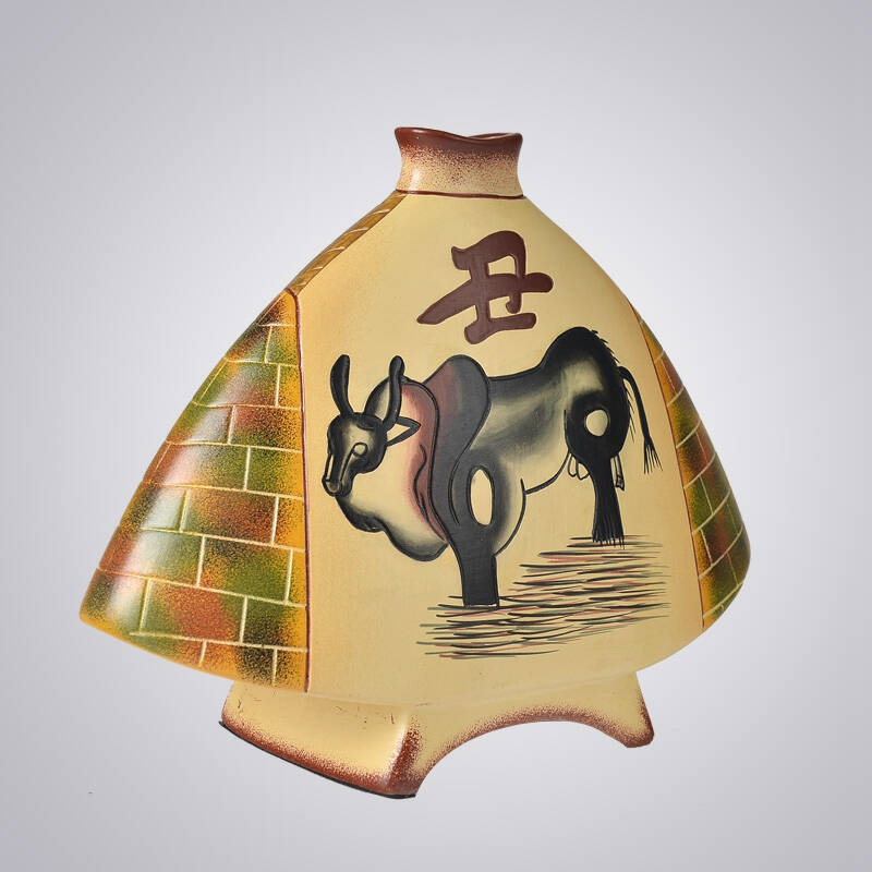 家爱家 新现代家居摆件 三角至尊 牛顶天 客厅前台 家庭主卧店铺开张