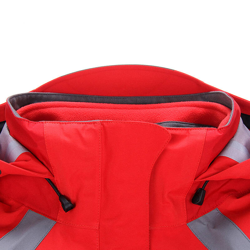 帕尼户外冲锋衣女2013新款女款冲锋衣服登山服抓绒两件套防水 红色 xl