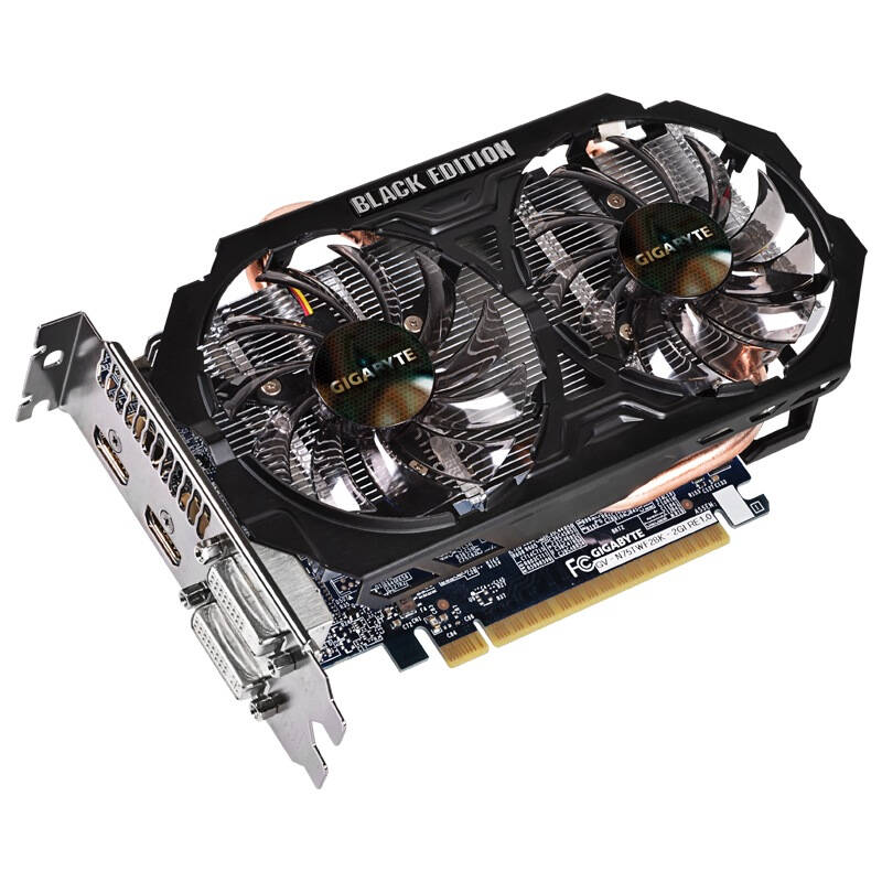技嘉(gigabyte) gv-n75twf2bk-2gi gtx750ti 1163-1242mhz/5400mhz