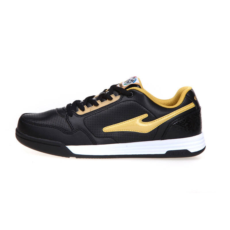 鸿星尔克erke运动鞋男耐磨足球鞋g 正黑/亮金 40