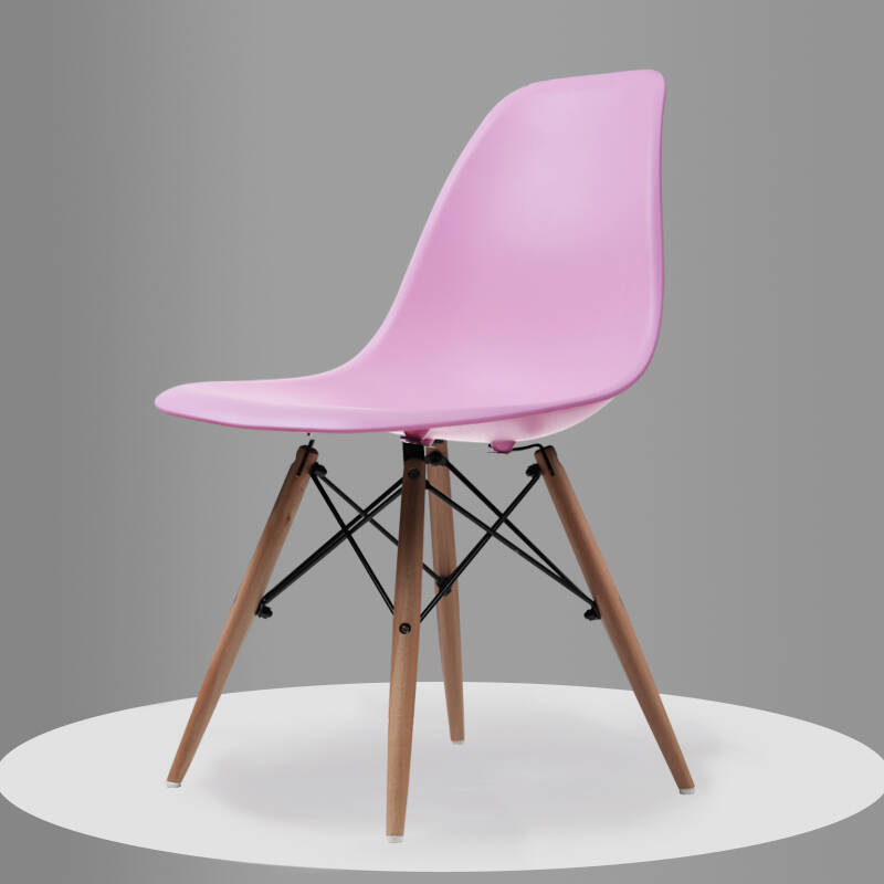 百思宜 伊姆斯扶手靠背塑料电脑椅子 伊姆斯椅粉色返现10元