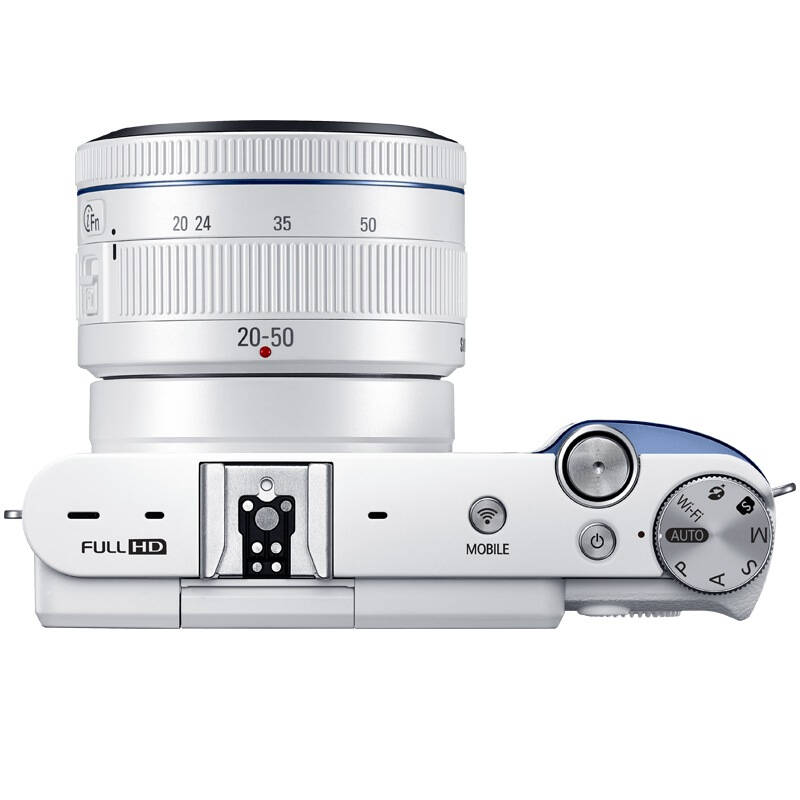 三星(samsung)nx3300自拍 时尚微型单电套机 (20-50mm) (白色)蓝调