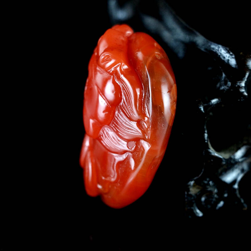 南红玛瑙樱桃红虎头挂坠 52g 【隆菲珠宝】