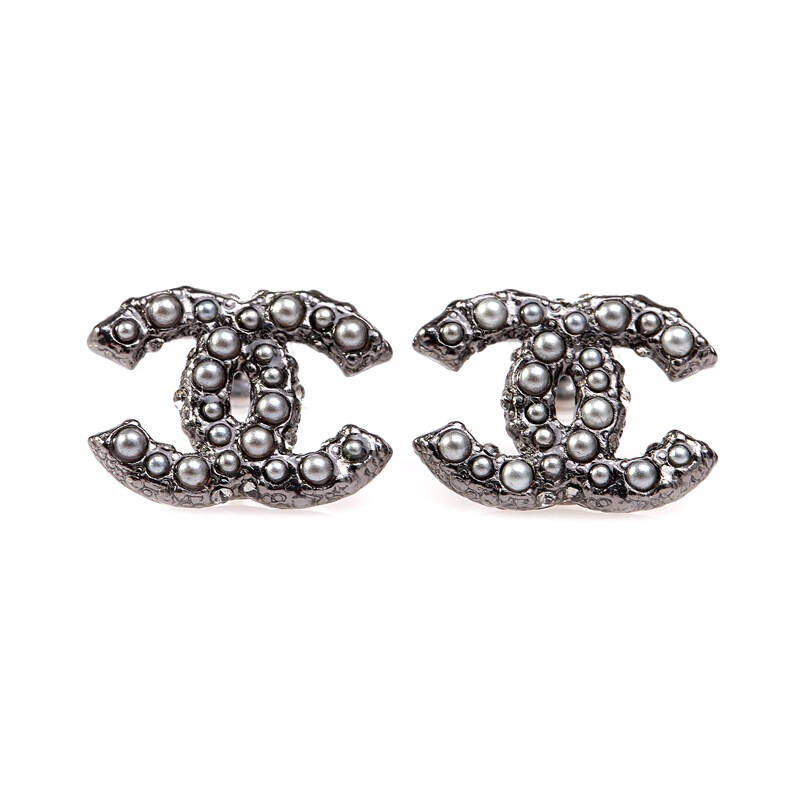 chanel 香奈儿 coco系列合金经典双c耳钉a64766blk