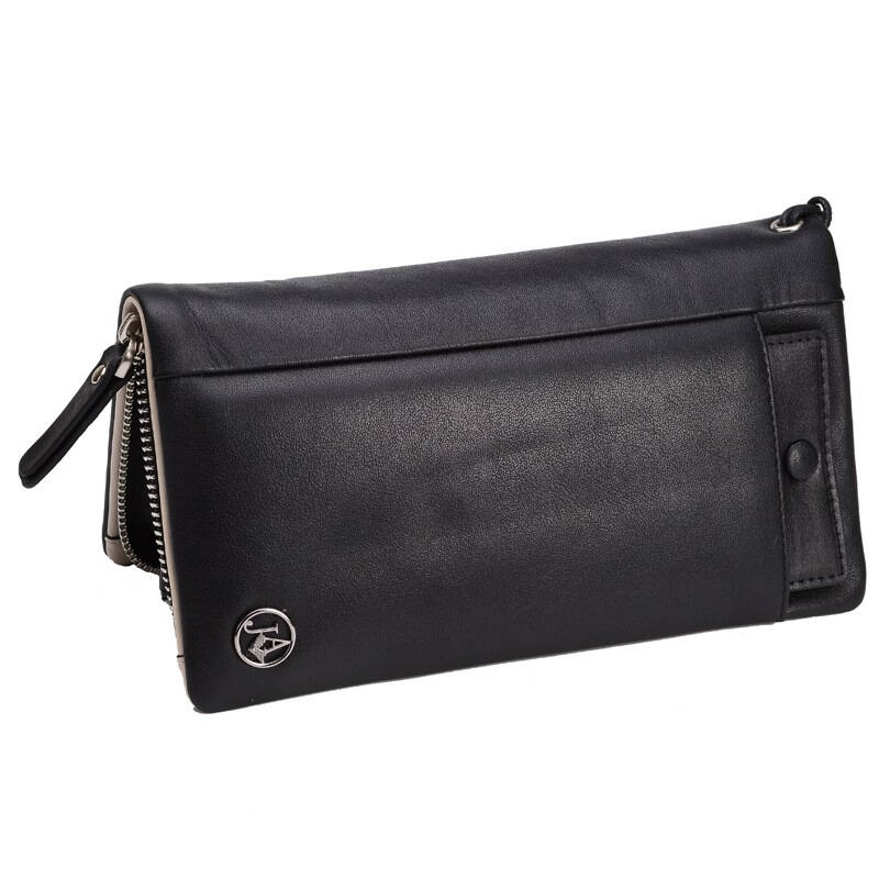 自营 卓梵 阿玛尼(josephamani)男士手包 真皮大容量单拉链软皮休闲手