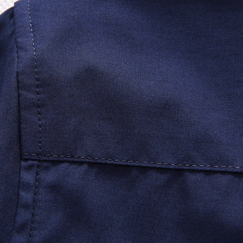 丹杰仕 长袖衬衫男士商务修身免烫纯色衬衣 藏蓝色 m/尺寸偏小