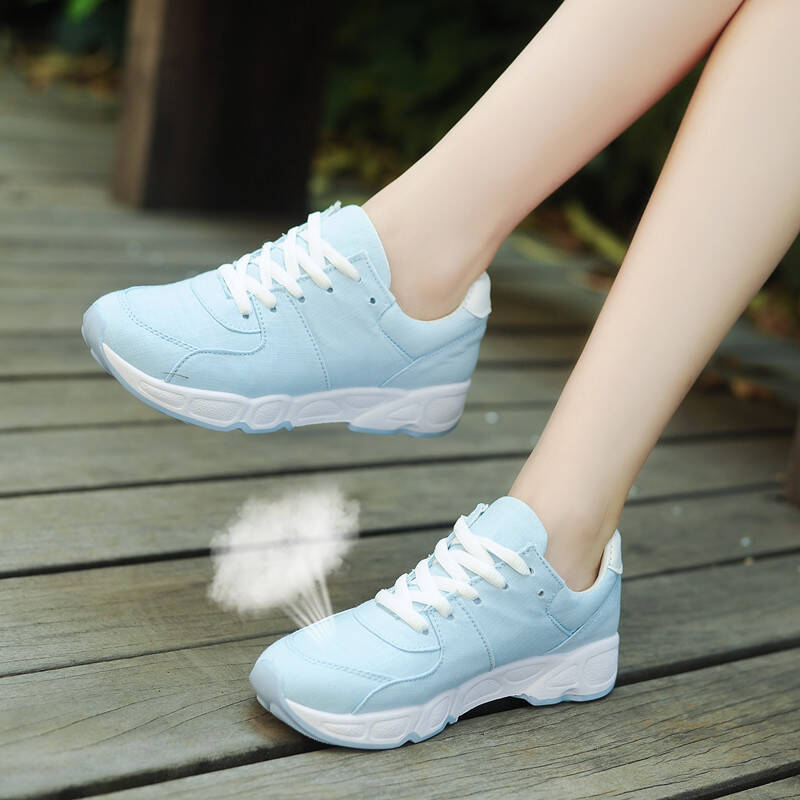 2015夏季新款透气厚底帆布鞋女学生韩版运动休闲女式单鞋跑步鞋tsj