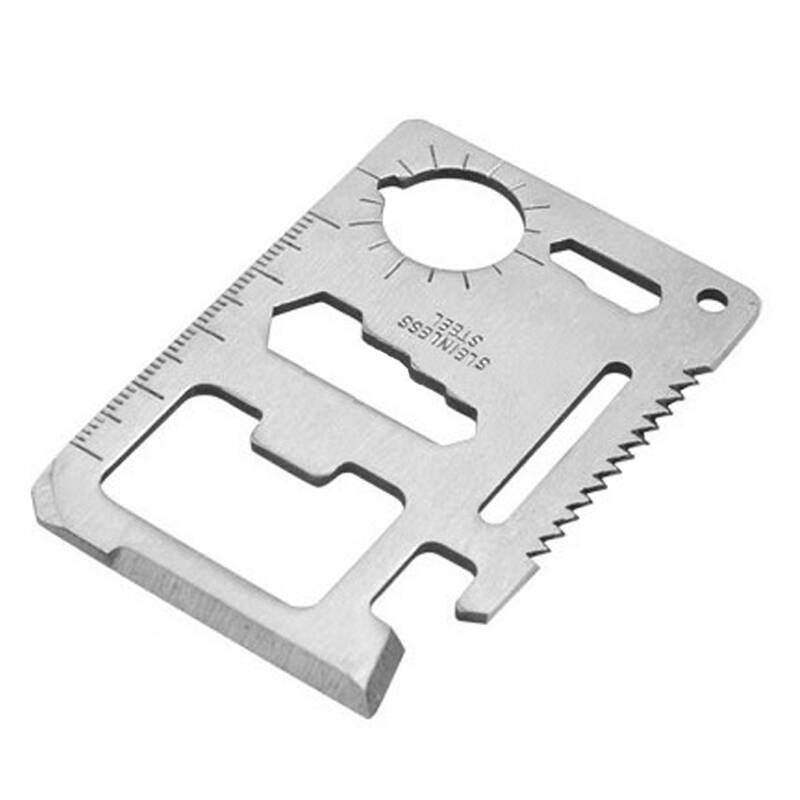 沙漠之狐多功能军刀卡 户外便携工具卡 银白色