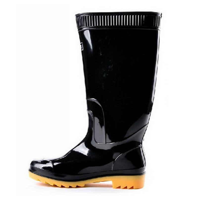 回力warrior男女雨鞋劳保雨靴 男女防滑水鞋套鞋 高筒 807 黑色 42