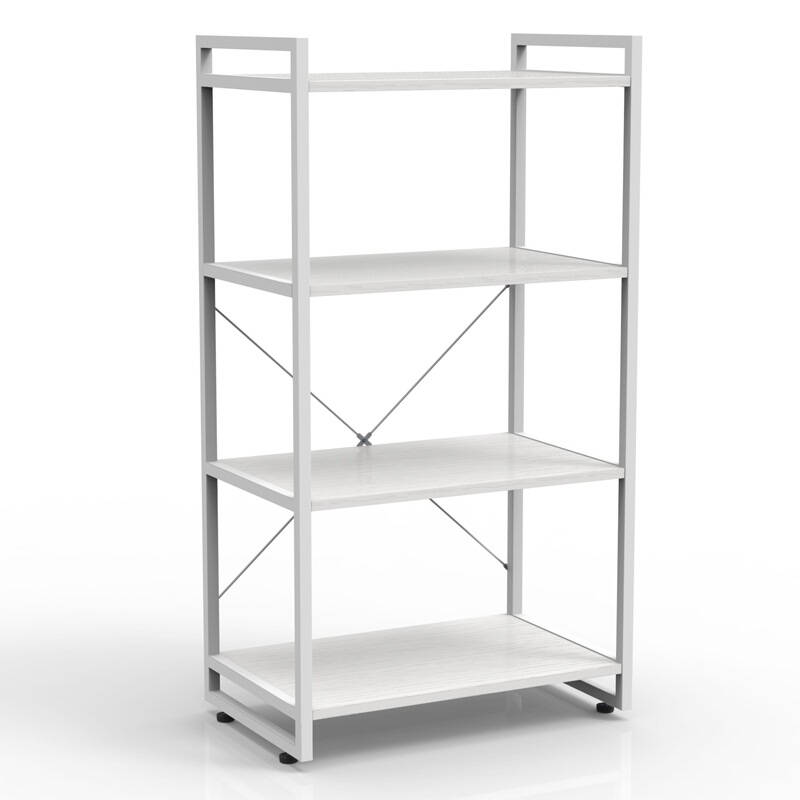 双箭 斯瓦洛四层置物架 书架收纳架储物架 白色 sj-1804