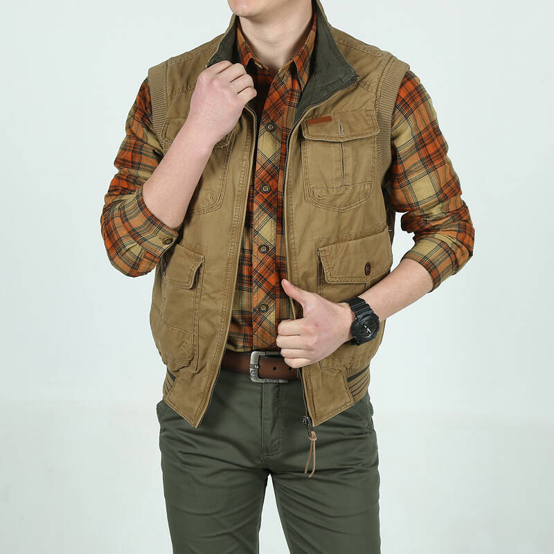 户外时尚潮流马甲外套 615-2810 卡其色 m