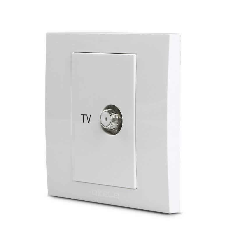ok3奥柯勒一位电视插 电视插座面板一位宽频电视面板插座雅白色