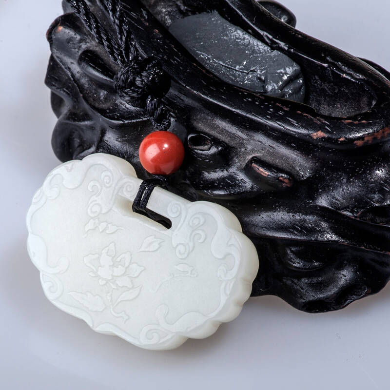 长命锁 新疆和田玉吊坠挂坠 白玉 儿童节长命锁吊坠 平安