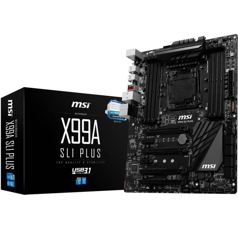 微星(msi)x99a sli plus主板 (intel x99/lga 2011-v3)