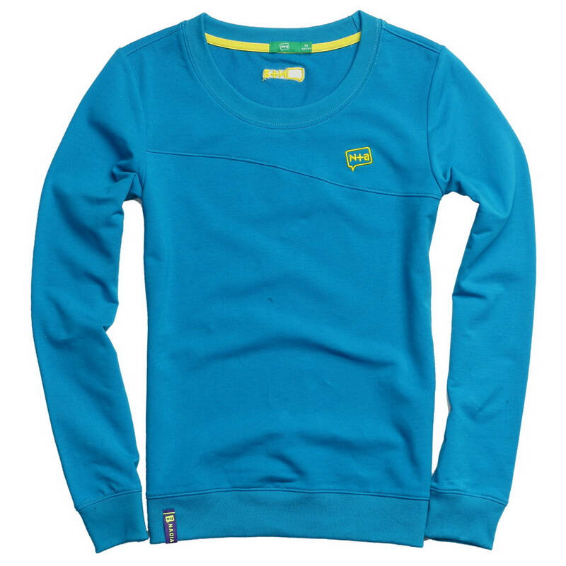 n a纳迪亚新款男女情侣装长袖圆领t恤la067 la068 蓝色 女款m(160/84a