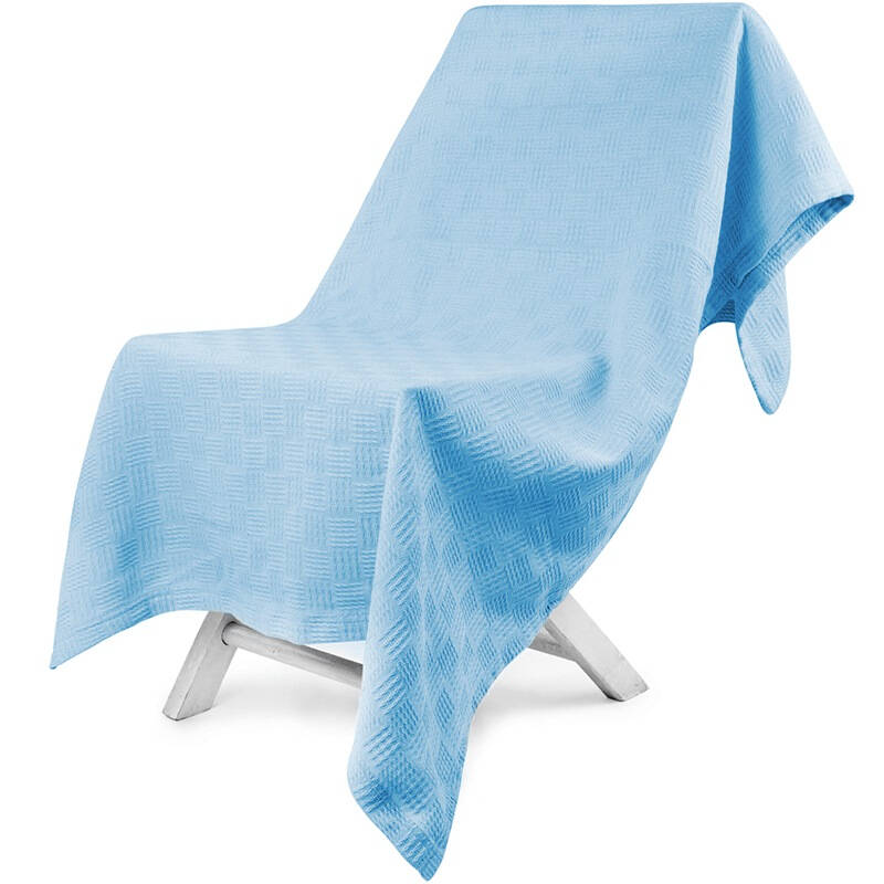 三利 纯棉外贸纱布盖毯 双人毛巾被 a类 婴儿可用 时尚简约 亮青色