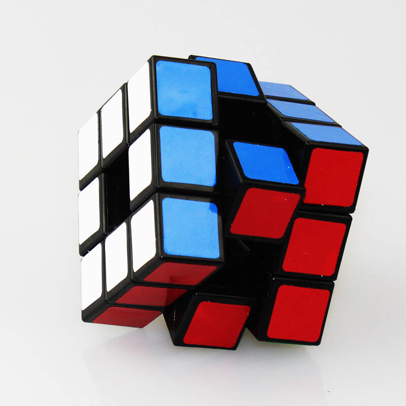 yj异形空心3阶魔方三阶玩具 空心黑色