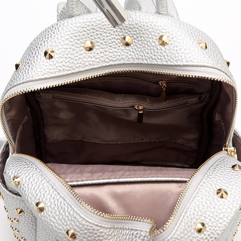 加姿(coazee)双肩包女新款韩版潮流时尚铆钉女包知性学院风双肩背包女