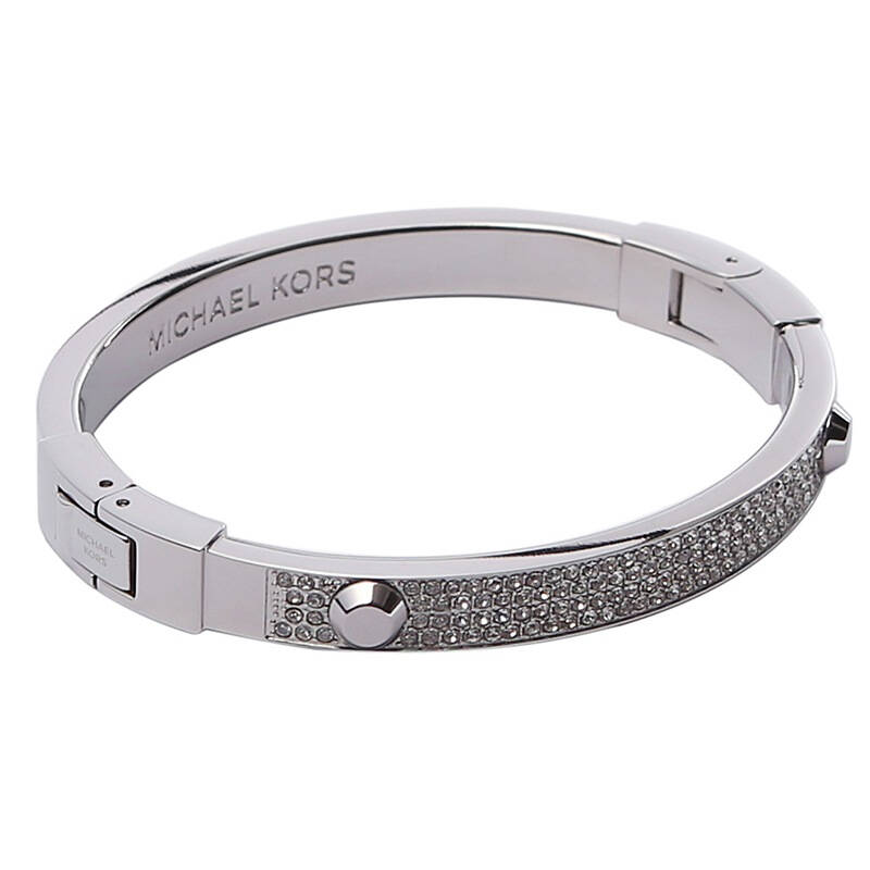 科尔斯 女士银色金属水钻手镯 mkj2746040 silver