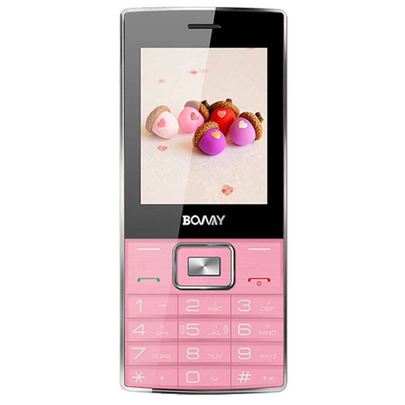 邦华手机boway n25 移动/联通2g老人手机 粉红色