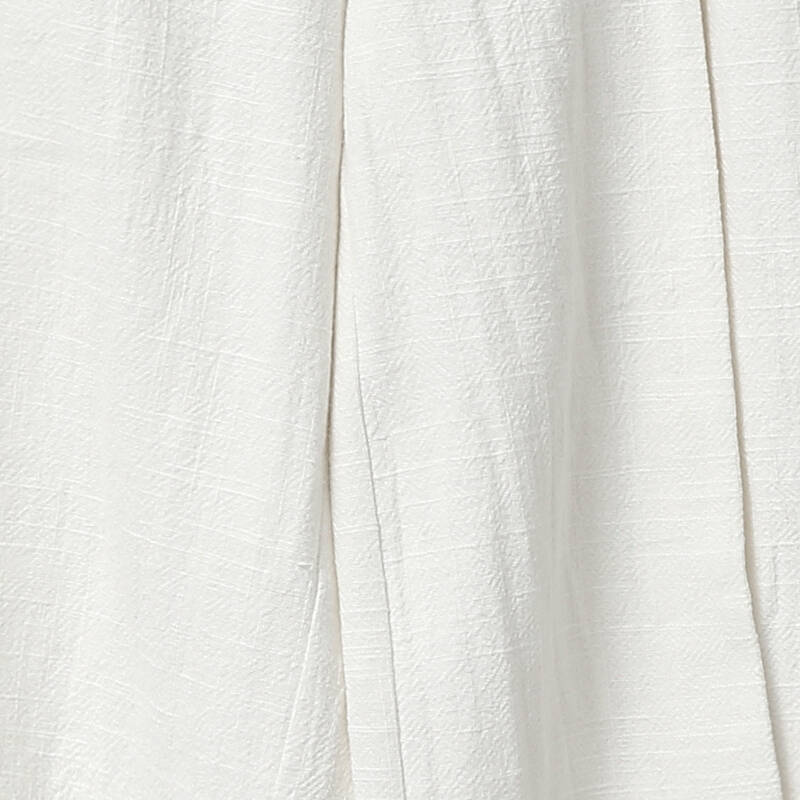 amiiredefine2015秋新品休闲宽松棉麻阔腿大码七分裤女61531153 荼白