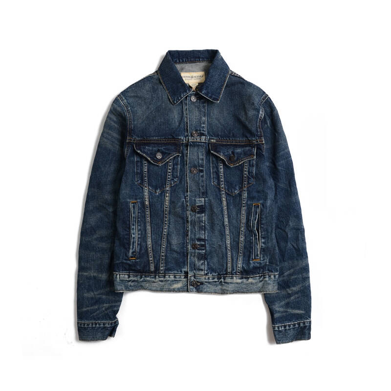 拉夫劳伦denim supply海报款捕梦网刺绣铆钉牛仔外套 蓝色/牛头 l