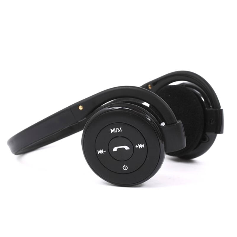 mokee 头戴式无线插卡接听电话耳麦耳机 适用于智能手机 黑色