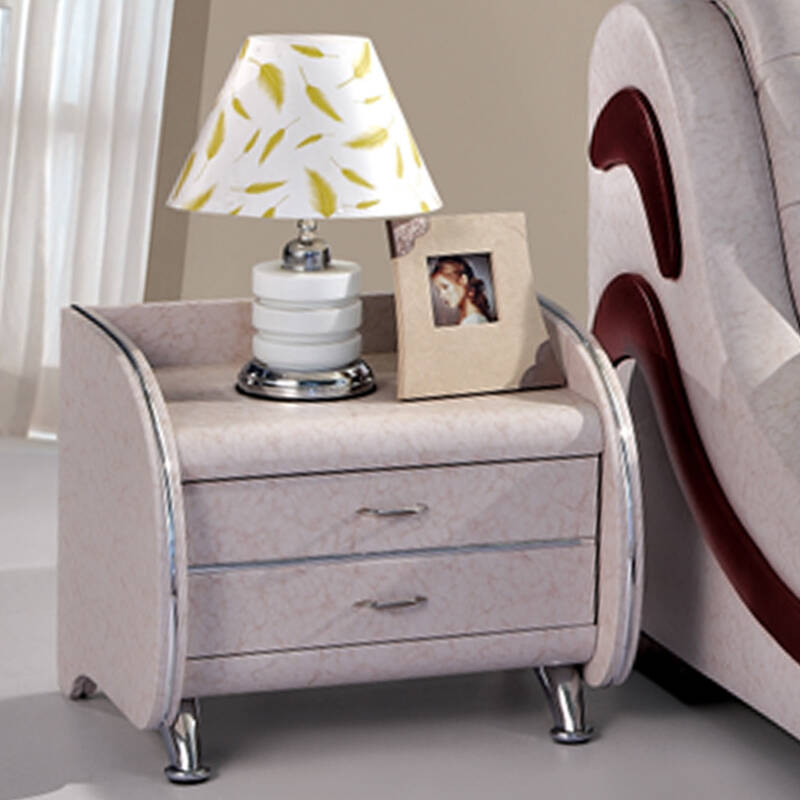 舒达尚品 简约现代 床头柜 2节轨柜 白色床头柜 皮柜 五金脚柜 正品