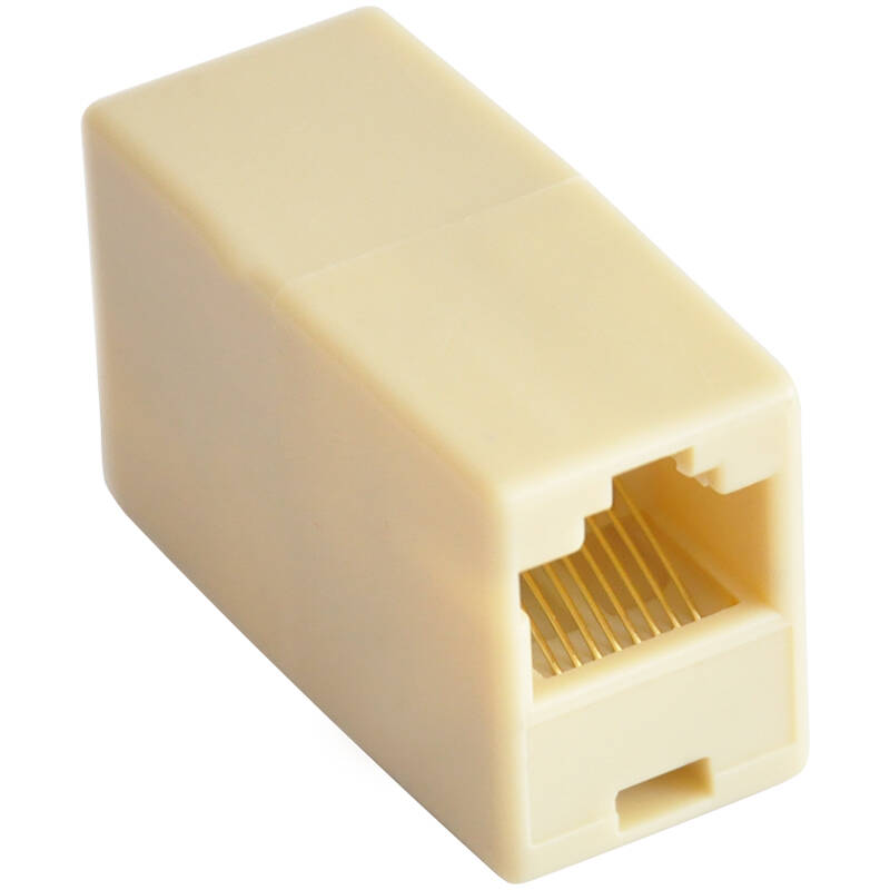 高品质 镀金网线接头连接器网络直通头 网络双通接头网线延长接头 米