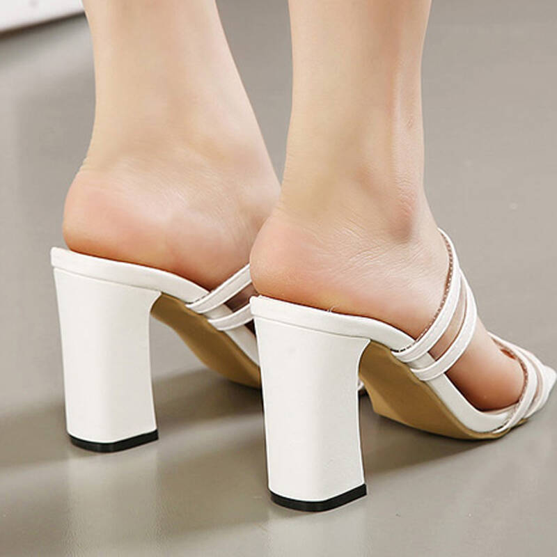 雅芳衣佳2015夏季新款百搭透明胶片粗跟女凉拖鱼嘴粗跟高跟凉拖鞋