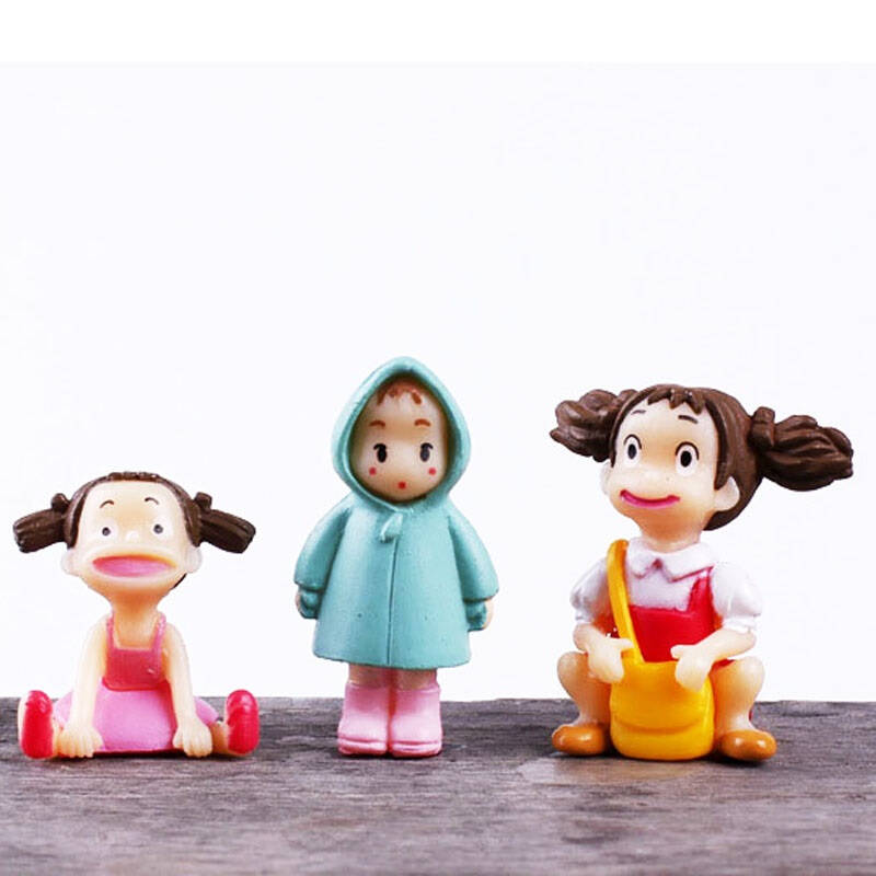 多肉装饰/苔藓微景观/生态瓶/宫崎骏龙猫/雨衣小梅/千与千寻摆件 蹲