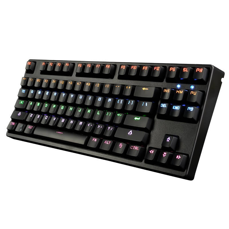 贼鸥(jagor) titon80 led 混光游戏机械键盘茶轴