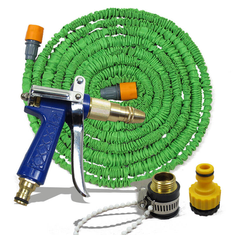 汽车洗车水枪家用浇花水枪全铜高压水枪头 5米变15米神奇伸缩水管套装