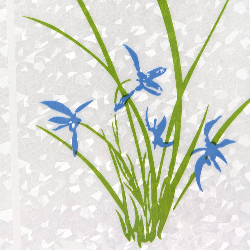 homix 45*200cm无胶静电玻璃贴 优雅兰草