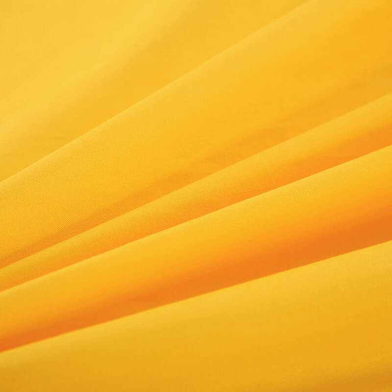 趣美家 纯棉纯色床笠 全棉缎条素色床罩 纯色鹅黄 150*200床笠一条