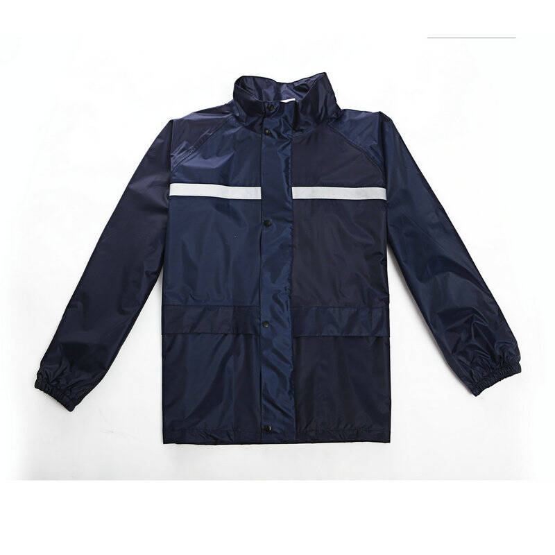 正招雨衣套装 分体雨衣 男女士情侣款 加厚骑行钓鱼户外服l7 藏青 m