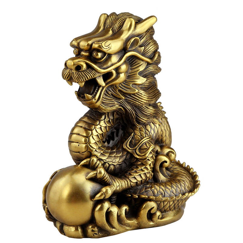 铜欣祥 铜龙摆件 生肖龙工艺品 家居装饰品摆件礼品