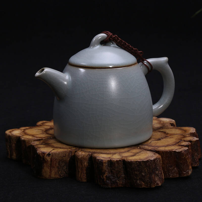 德化商城 汝窑茶壶 陶瓷三才盖碗 泡茶碗 汝瓷开片茶具单品 汝窑美人