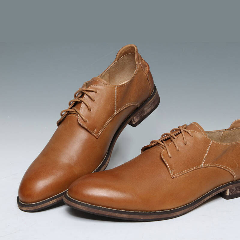 翠迪鸟 tweetybird 正品专柜成熟男士休闲商务低帮平底皮鞋 棕色 40