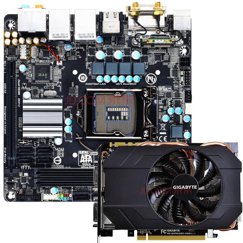 技嘉(gigabyte)970ixoc-4g gtx970显卡 技嘉(gigabyte)z97n wifi主板