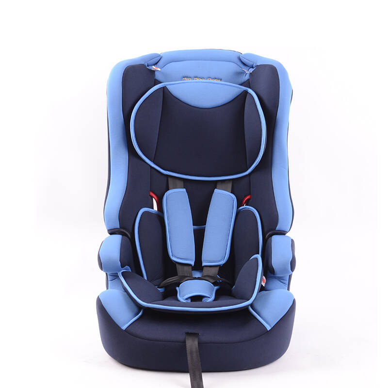 嘻哈宝宝儿童安全座椅五点式安全带9个月-12岁 浅蓝色