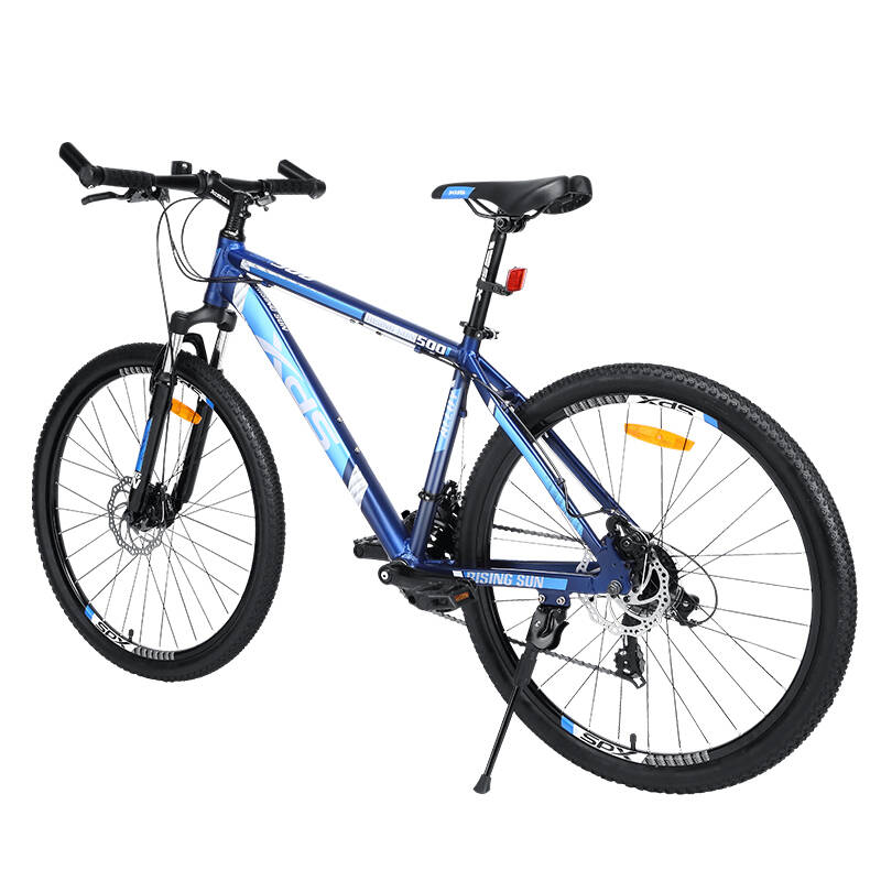 喜德盛自行车 21速禧玛诺变速铝合金车架双碟刹山地车 旭日500 深蓝色
