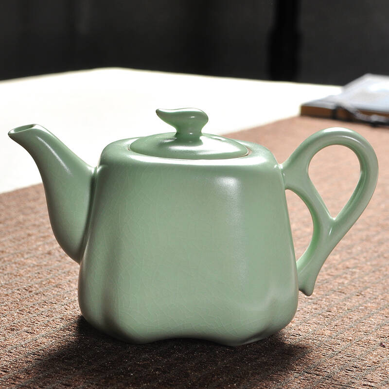 古焱 功夫茶具 汝窑茶具套装 汝瓷茶具茶杯茶壶 茶盅 企鹅壶